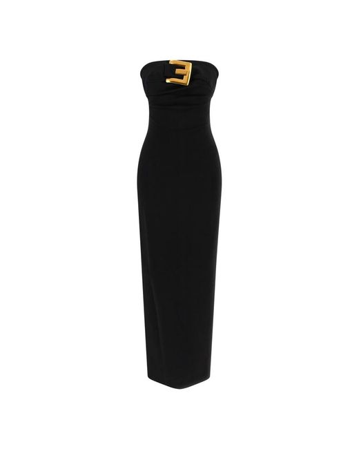 Balmain Maxi Jurk in het Black