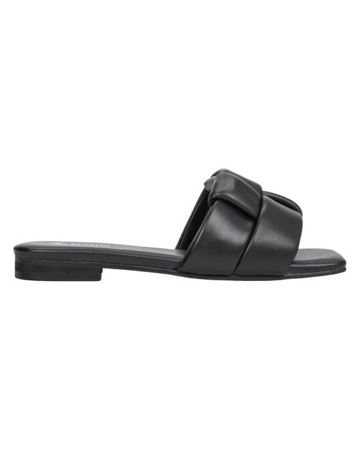 ESTRO Schoenen ,Zwart ,Leer Zwarte Slide Sandalen in het Black