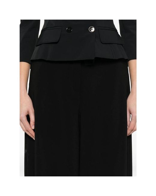 Elisabetta Franchi Black Wide Trousers