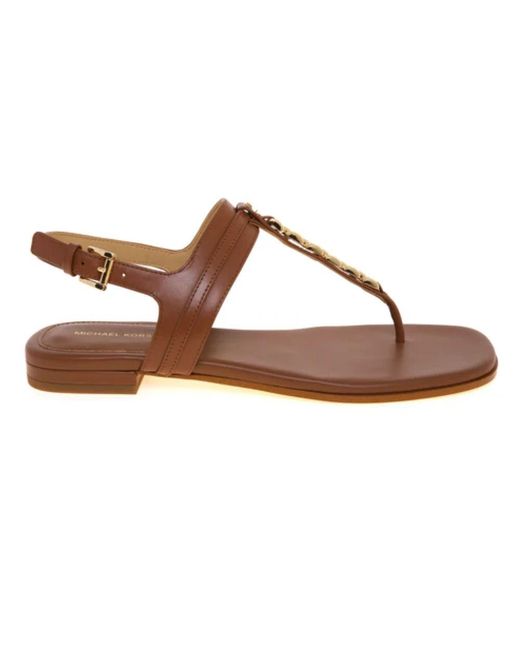 Michael Kors Brown Flat Sandals