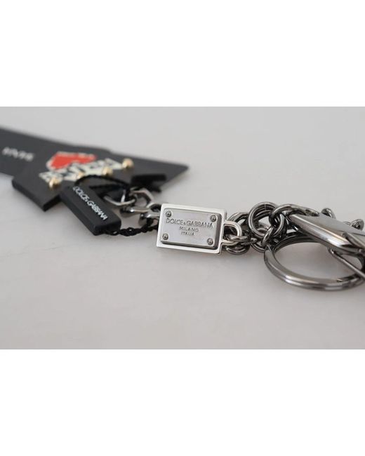 Dolce & Gabbana Metallic Keychains for men