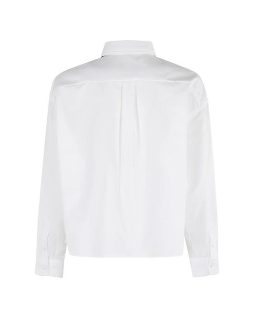 A.P.C. White Weiße Button-Down-Hemd Sophia Logo