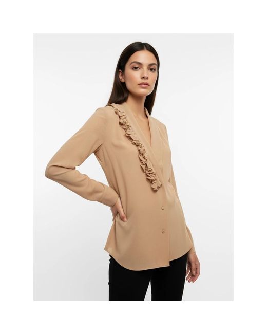 Alberta Ferretti Camicie Poliestere in het Natural
