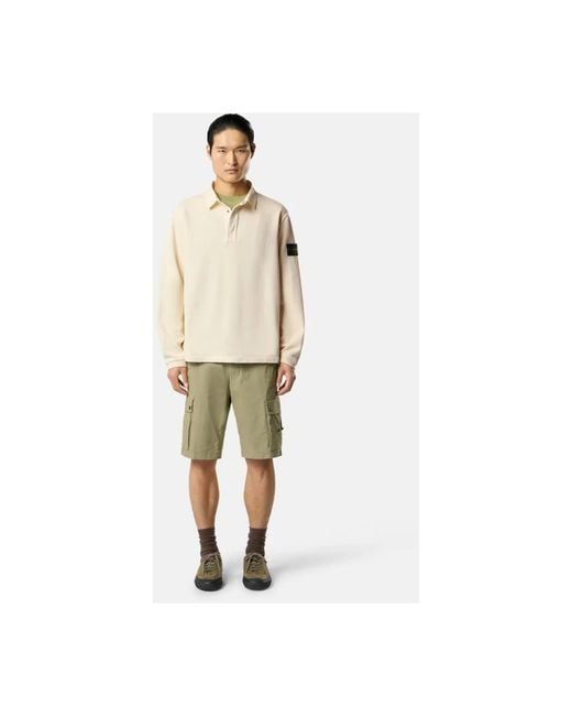 Stone Island White Polo Shirts for men
