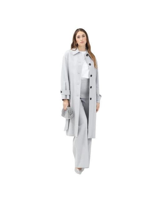 Max Mara Single-Breasted Coats in het Gray