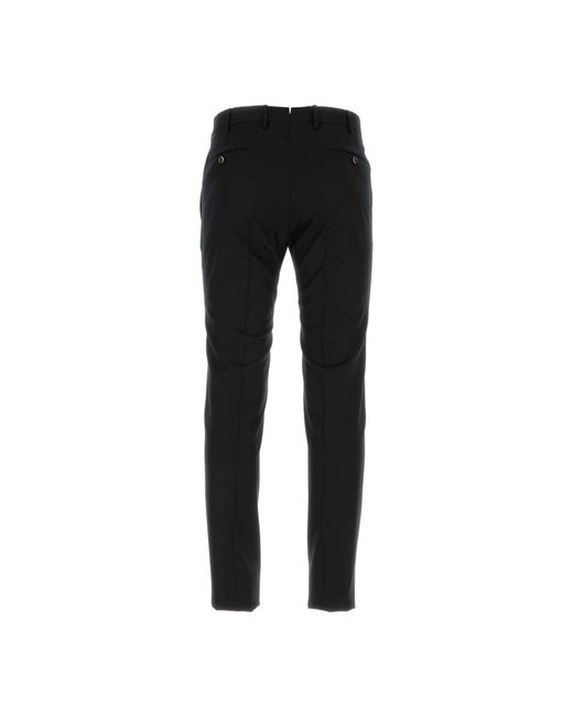 PT Torino Black Slim-Fit Trousers for men