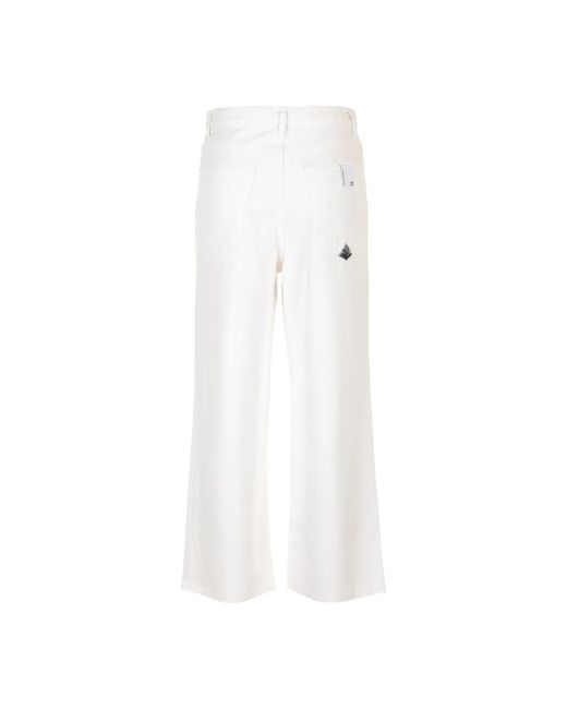 Roy Rogers White Cropped Trousers