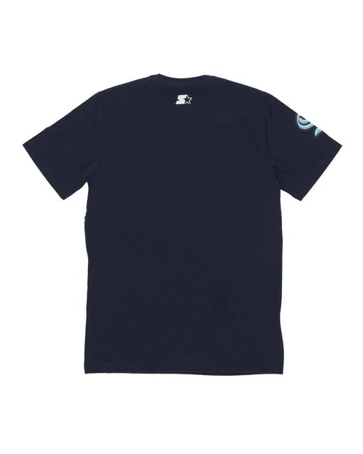 Starter Tops ,Blauw ,Katoen Hookey T-Shirt Met Ronde Hals in het Blue voor heren