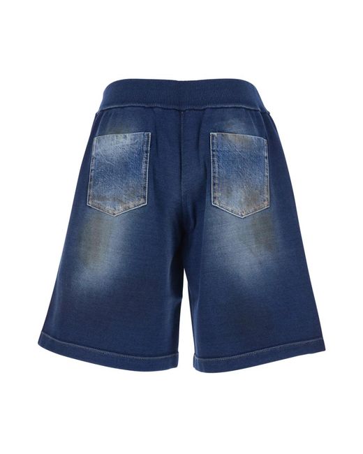DSquared² Korte Broeken ,Blauw ,Denim Knit Short in het Blue voor heren