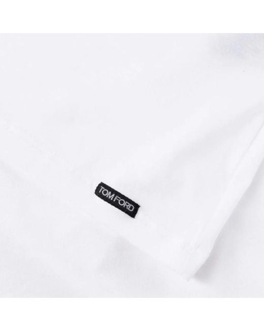 Tom Ford White Long Sleeve T-Shirts for men