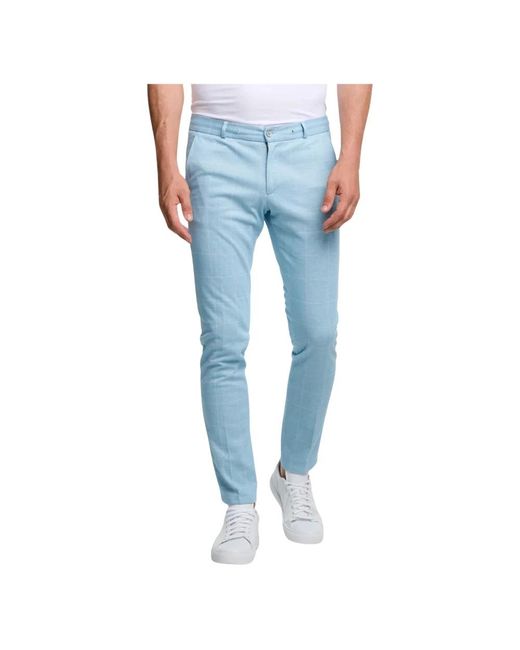 Zuitable Blue Slim-Fit Trousers for men