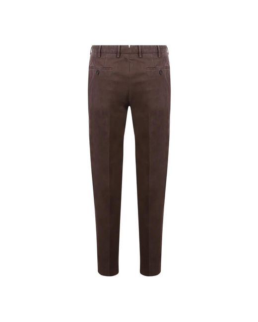 Incotex Brown Slim-Fit Trousers for men