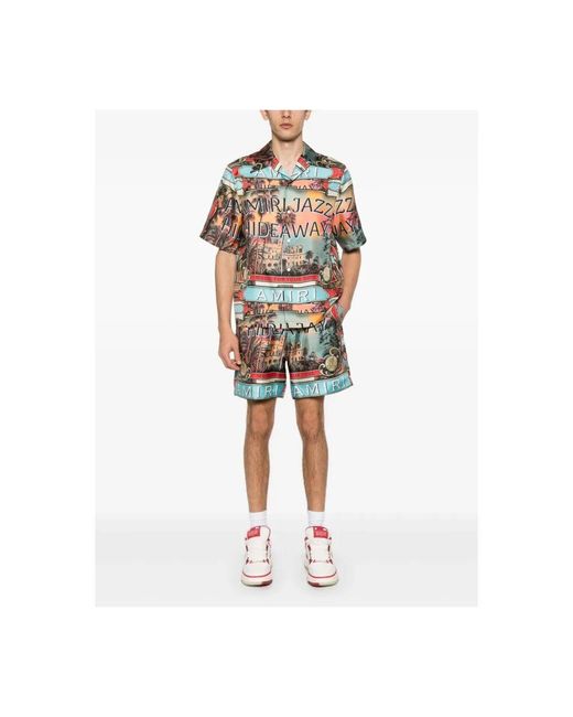Short Sleeve Shirts di Amiri in Gray da Uomo