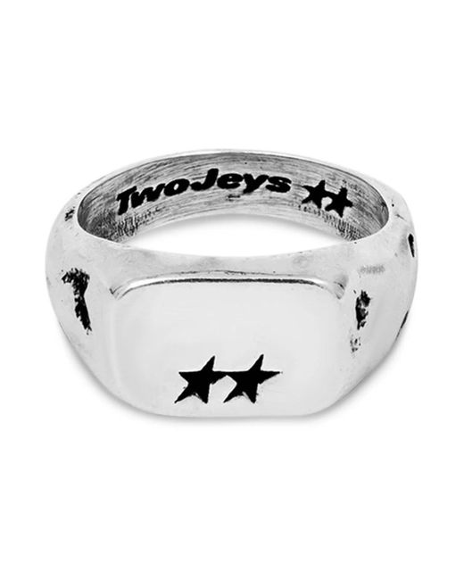 Twojeys Langwerpige Ring in het Metallic