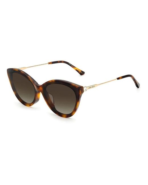 Occhiali da sole in metallo marrone categoria 3 di Jimmy Choo in Brown