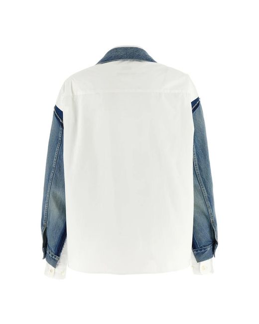 Junya Watanabe Jassen ,Veelkleurig ,Denim Shirt Denim Jacket in het Blue