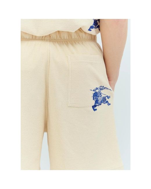 Burberry Frottee-shorts mit hinterem ekd-druck in Natural für Herren