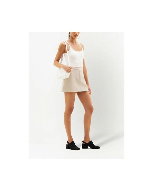 Courreges Sleeveless Tops in het White