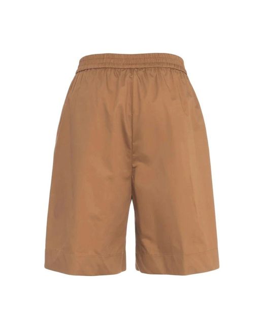 Kaos Brown Bermuda Shorts Aus Popeline
