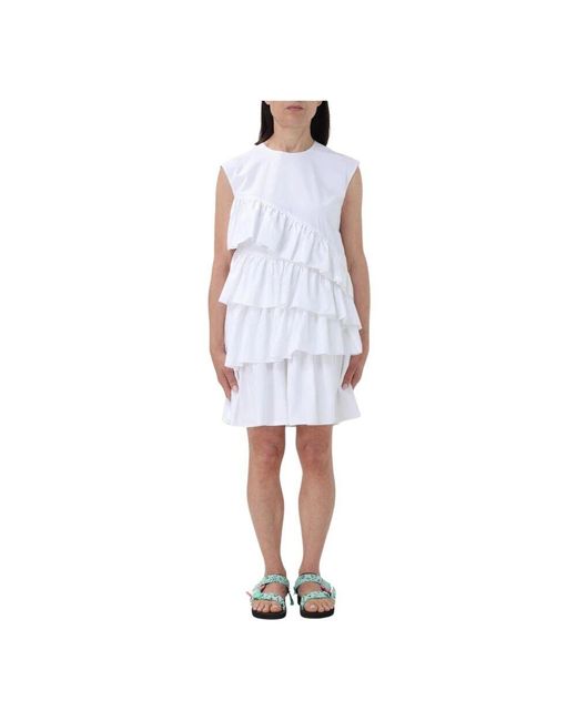 MSGM White Short Dresses