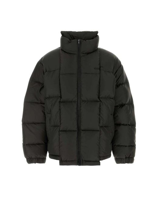 Vetements Jassen ,Bruin ,Polyester Donkerbruine Polyester Gewatteerde Jas in het Black voor heren