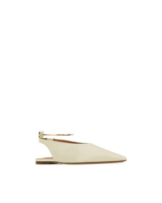 Jil Sander Natural Pointed Sling Back