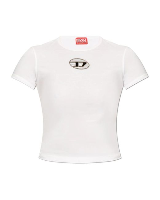 T-shirt `t-uncutie-long-od` di DIESEL in White