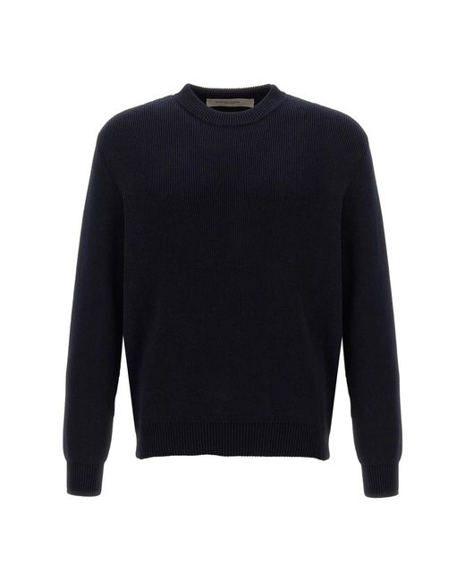 Golden Goose Deluxe Brand Blue Round-Neck Knitwear for men