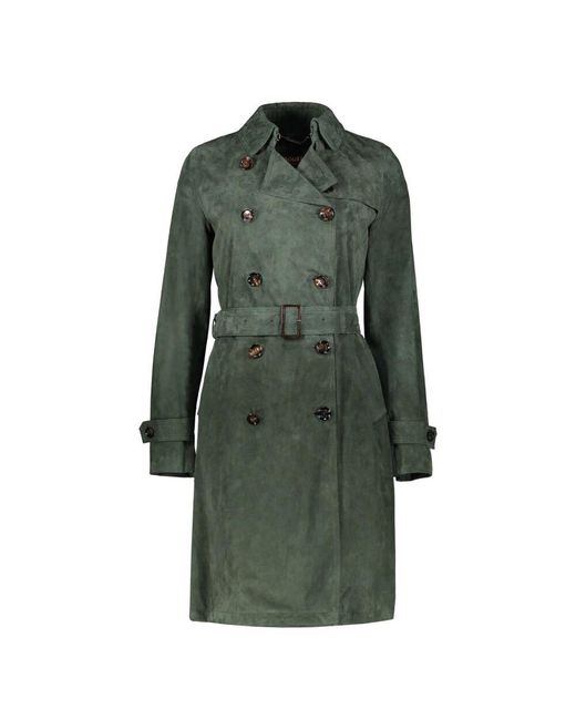 Moorer Green Stilvolle lederjacke mit logodetails