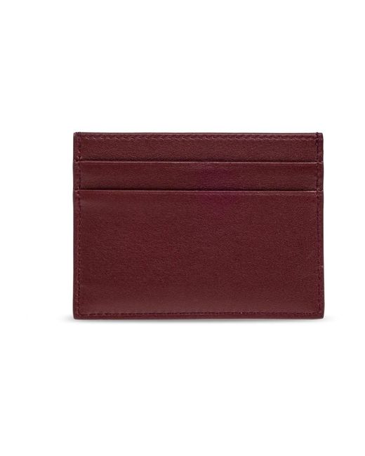 Dolce & Gabbana Accessoires ,Rood ,Leer Bordeaux Leren Kaarthouder in het Red