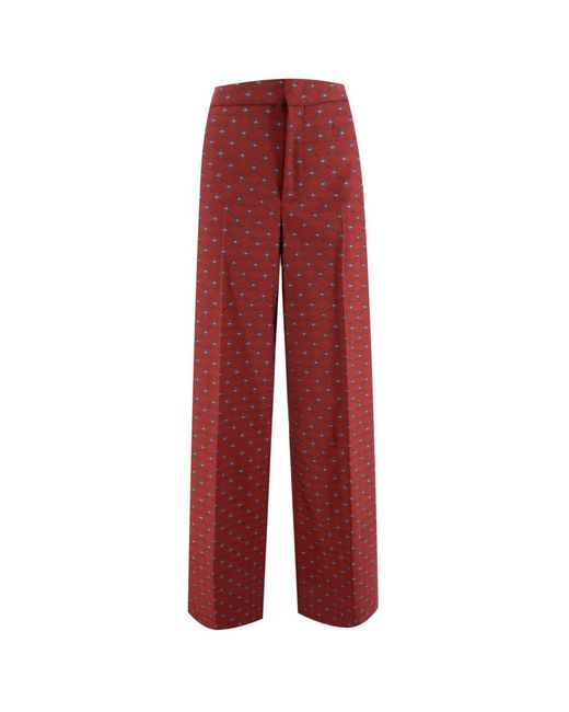 Etro Red Wide Trousers