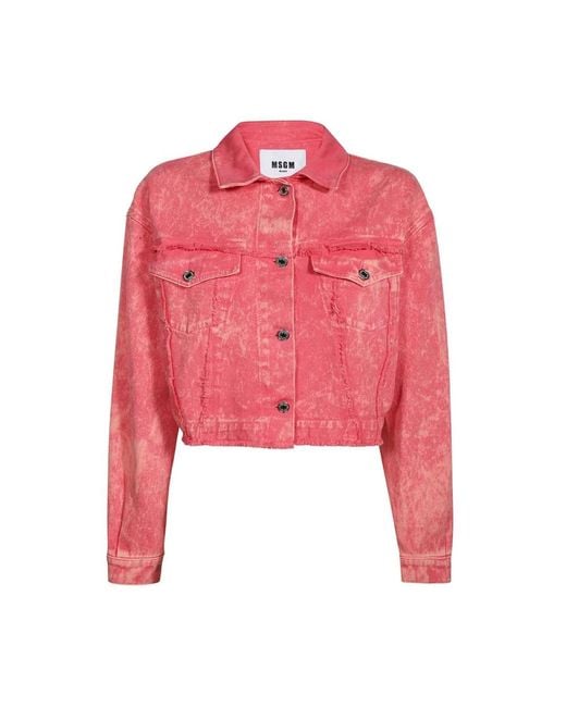 MSGM Pink Denim Jackets