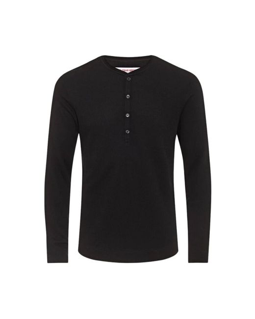 Orlebar Brown Schwarzer cashmere-langarm in Black für Herren