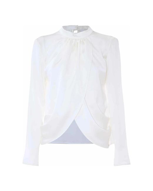 Blusa elegante con collo alto per occasioni formale di Kocca in White