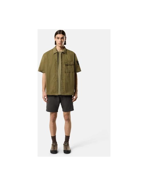 Stone Island Green Short Sleeve Shirts for men