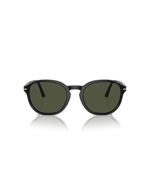 Persol Green Schwarz/grau grün sonnenbrille,gestreifte braune sonnenbrille