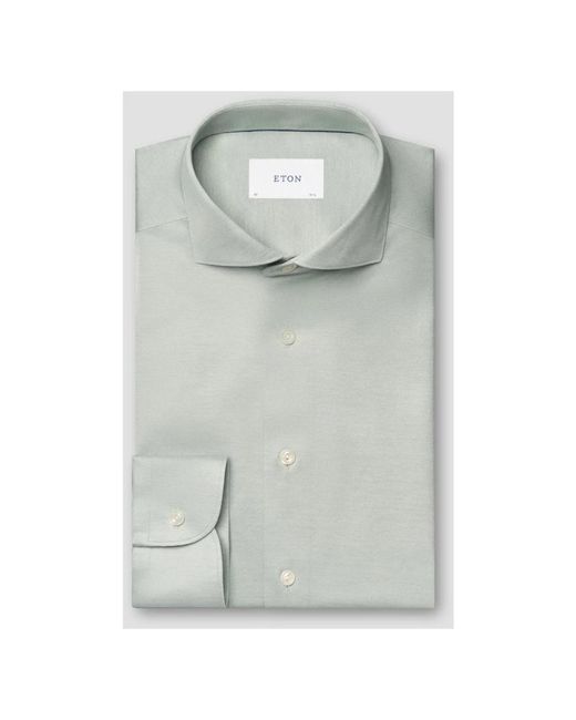 Eton of Sweden Gray Formal Shirts for men