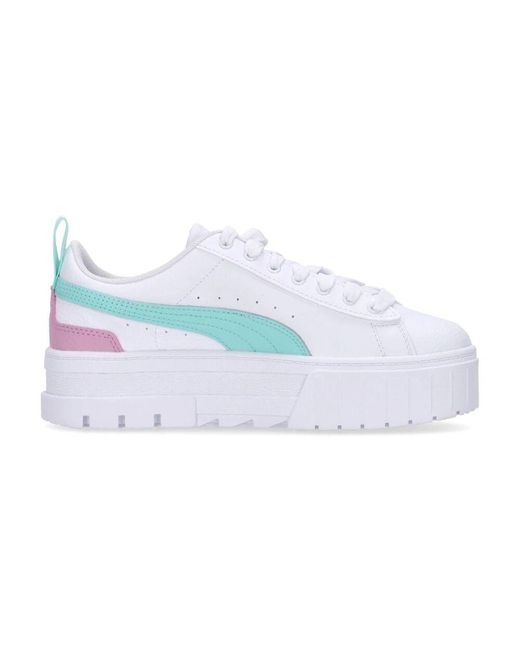 PUMA Blue Weiße sneaker mit schnürung