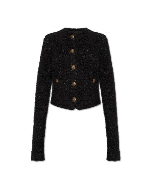 Balenciaga Black Tweed Jackets