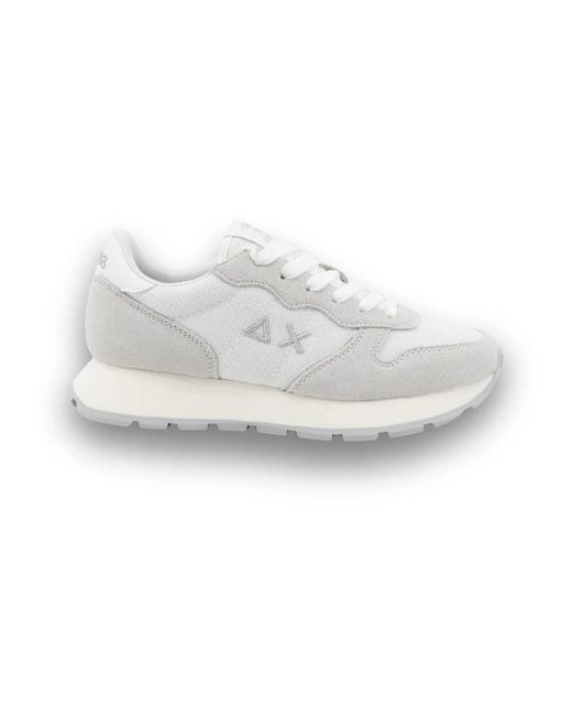 Sun 68 White Sneakers