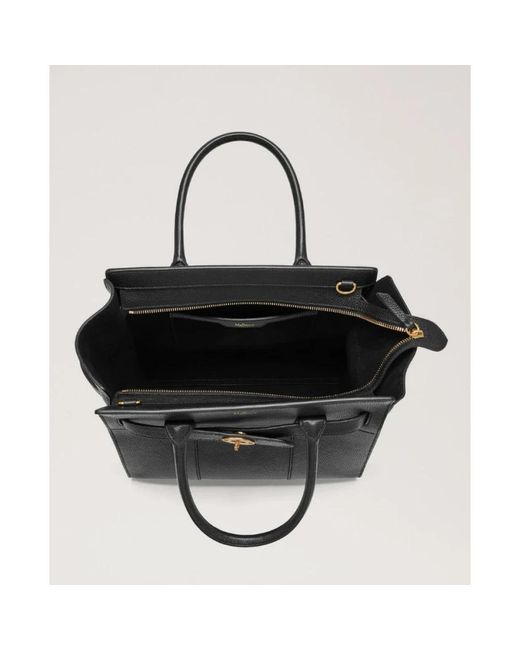 Mulberry Black Schwarze crossbody-tasche mit messing-hardware