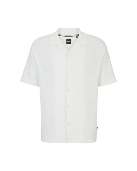 Boss White Short Sleeve Shirts for men