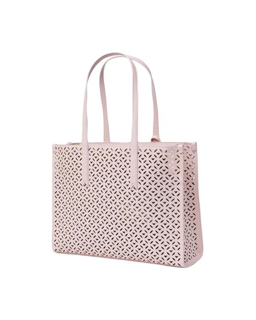 Emporio Armani Pink Stilvolle lederhandtasche