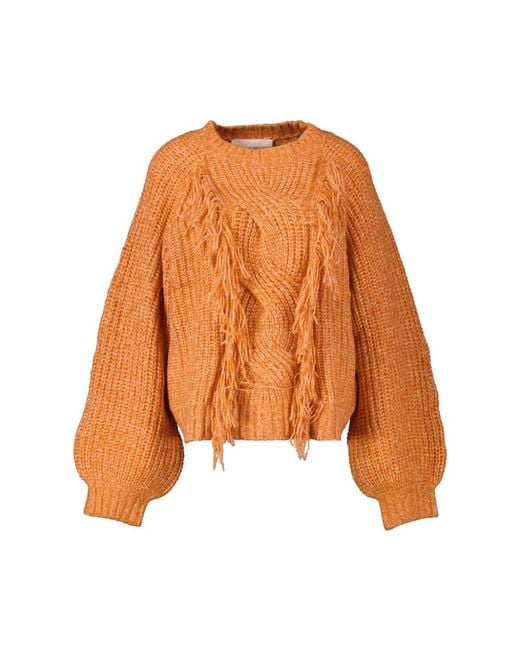 Silvian Heach Orange Round-Neck Knitwear