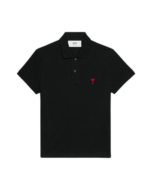 AMI Black Polo Shirts for men