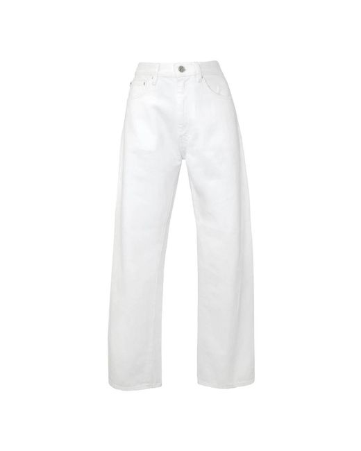 Jeans twisted seam blanco Totême  de color White