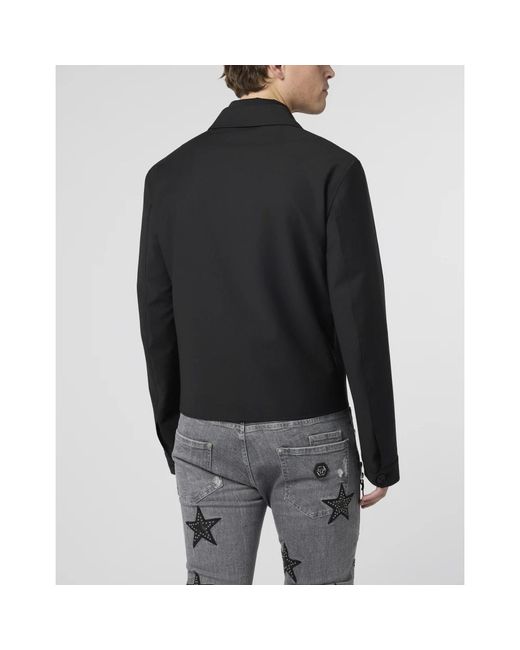Philipp Plein Black Light Jackets for men