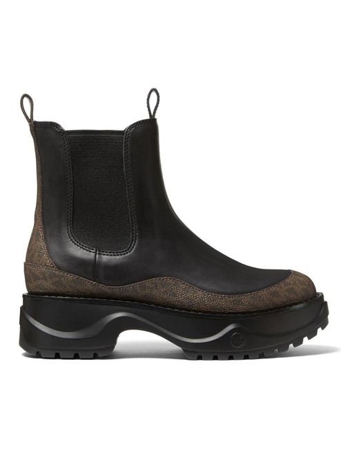 Michael Kors Black Dupree Leather Chelsea Boots