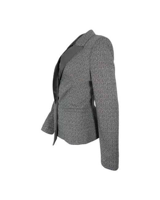 Kaos Jassen ,Zwart ,Katoen Lurex Jas Dubbelrij Zwart in het Gray