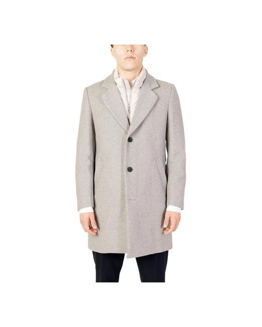 Antony Morato Gray Single-Breasted Coats for men